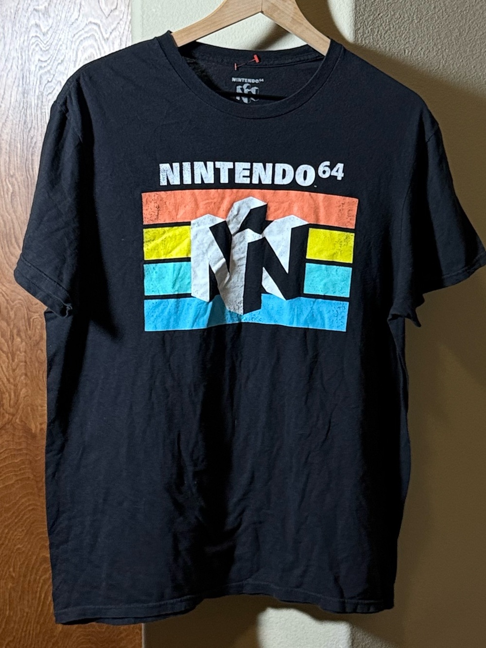 Nintendo 64 Graphic T-Shirt Men’s Large Black Retro Gaming Tee N64 2019